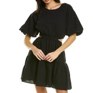 Madewell black seersucker dress